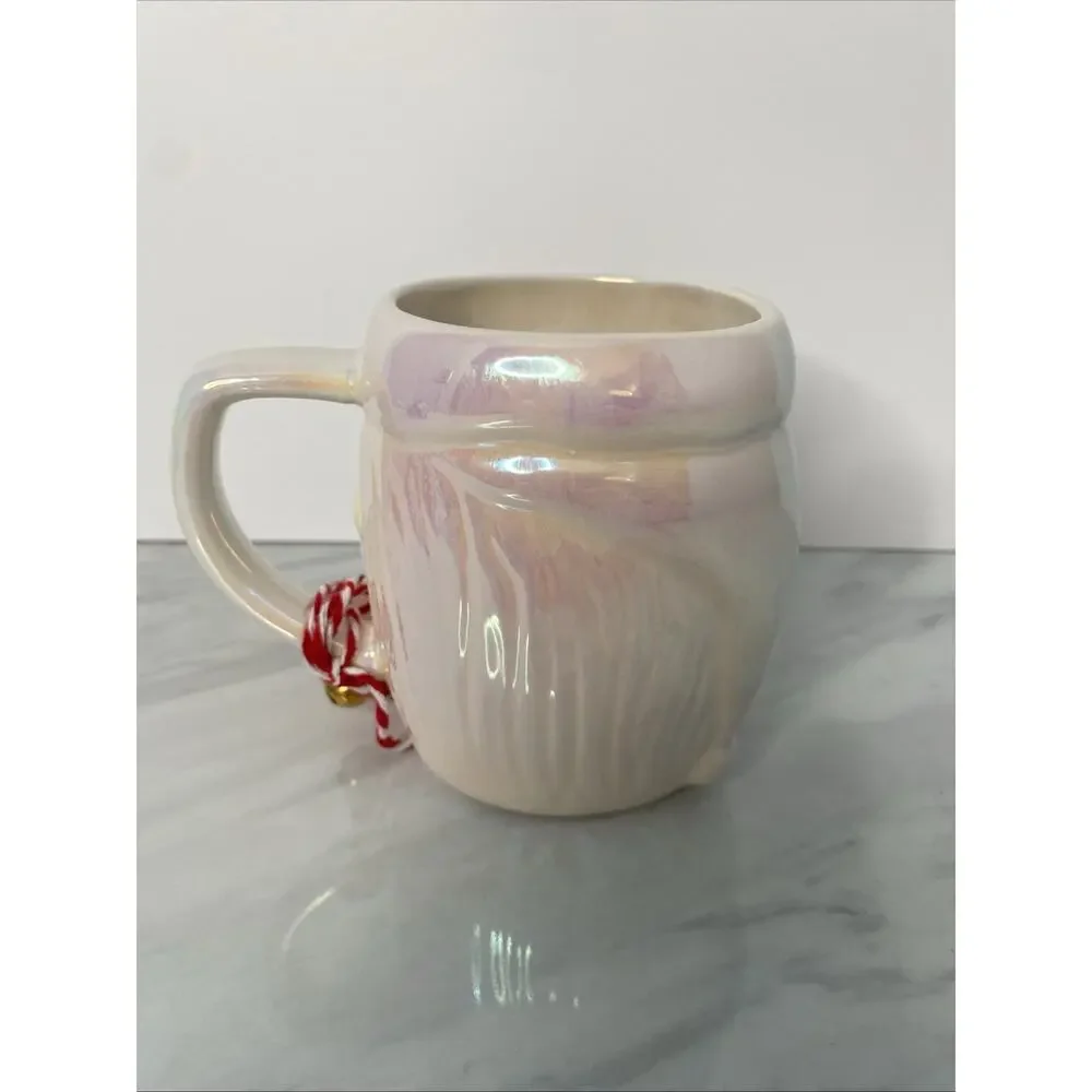 Anthropologie Merry Santa Claus Mug – Pearl Luster Holiday Cup 15 oz – NEW
